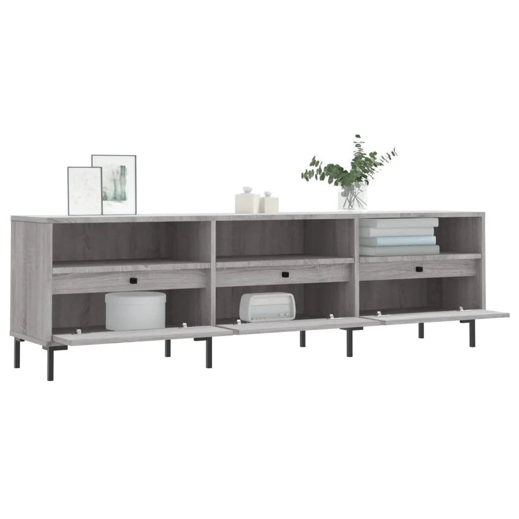 Mobile Porta TV Grigio Sonoma 150x30x44,5 cm Legno Multistrato 831290