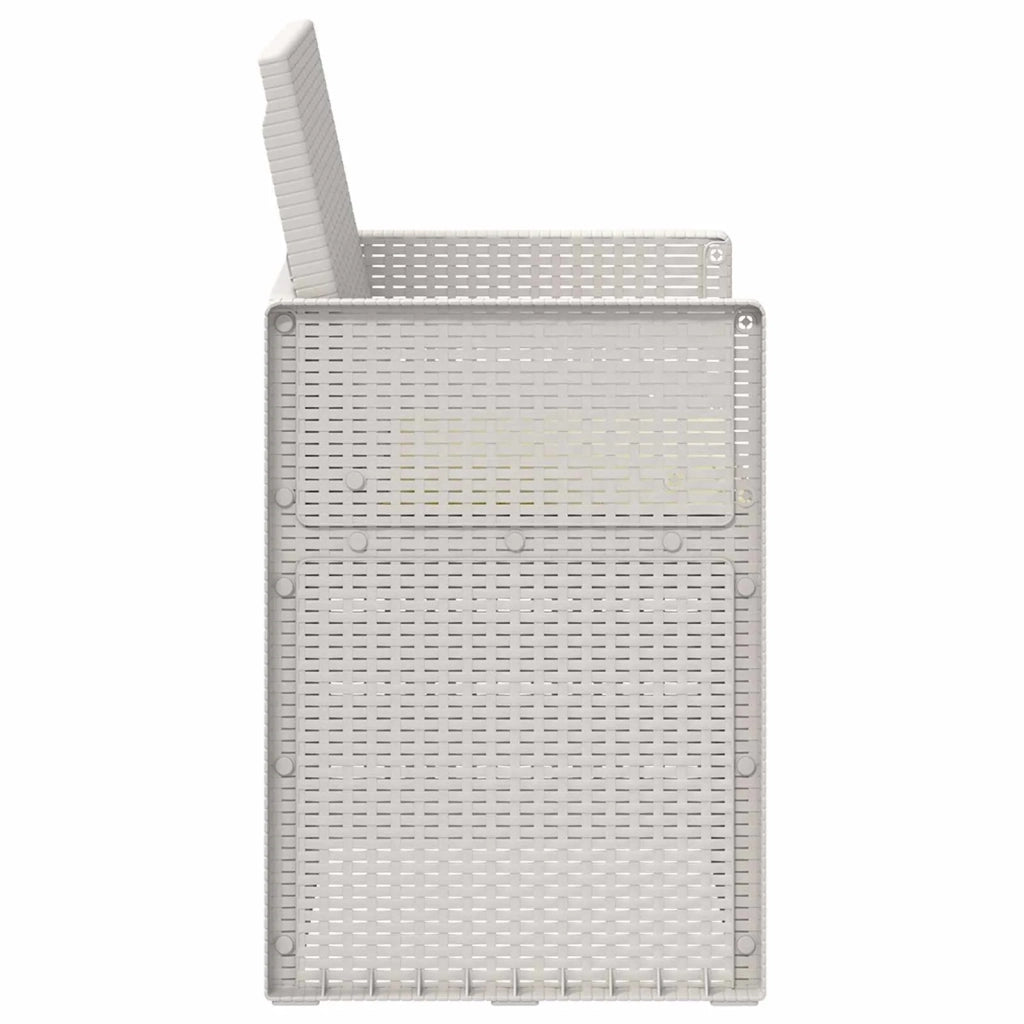 Sedie da pranzo da giardino 2 pcs Bianco e Crema PP