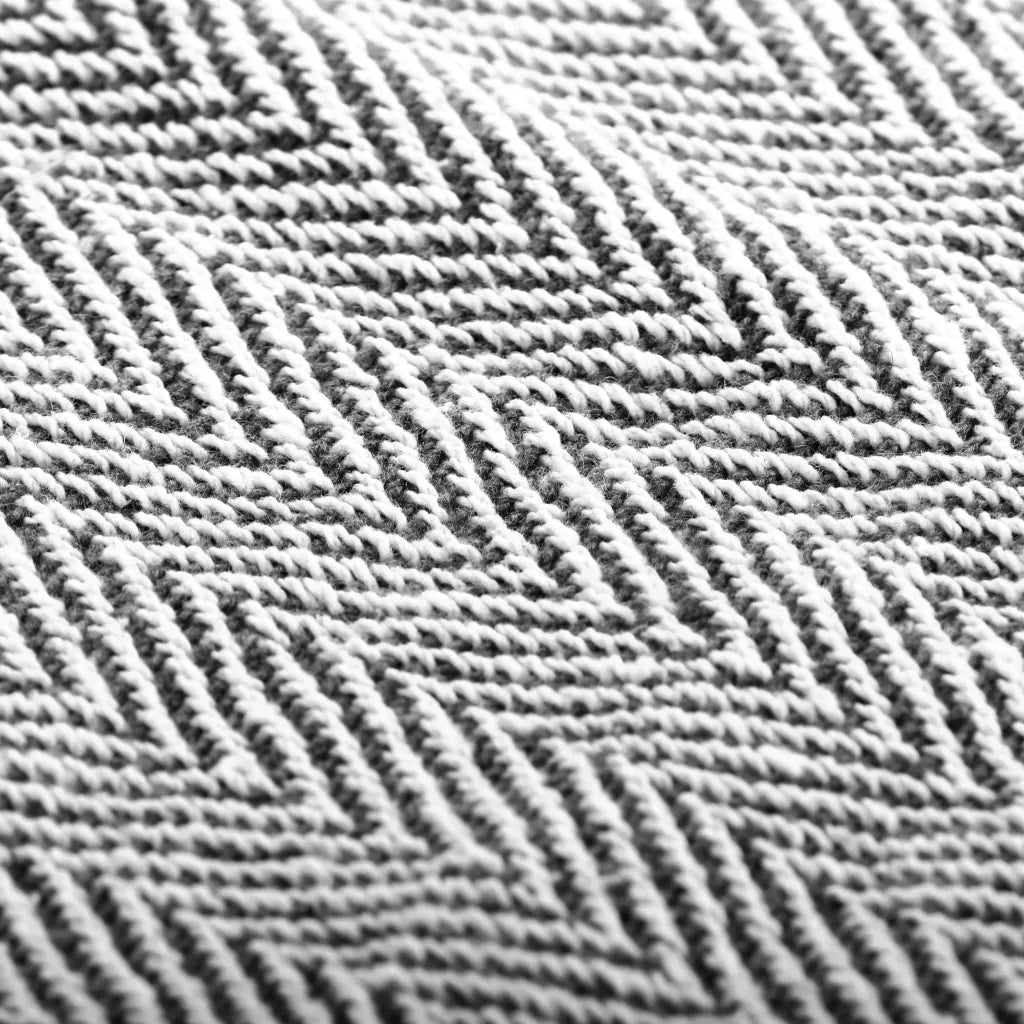 Copriletto in Cotone a Spina di Pesce 220x250 cm Blu Marino