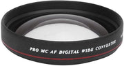 Filtro per obiettivo grandangolo 0,45x Ultradun - Diametro 62 mm - Lega di alluminio - Vetro ottico - Adatto per macchine fotografiche SLR - Amplia angolo di visuale - Filtro per obiettivo grandangolo
