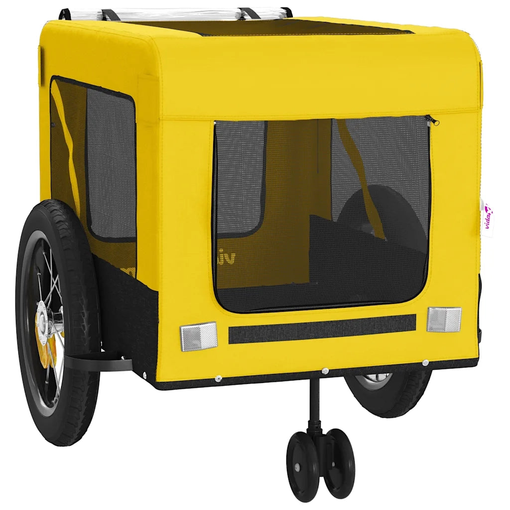 Rimorchio da Bici per Animali Giallo e Nero Oxford e Ferro CFW5434241