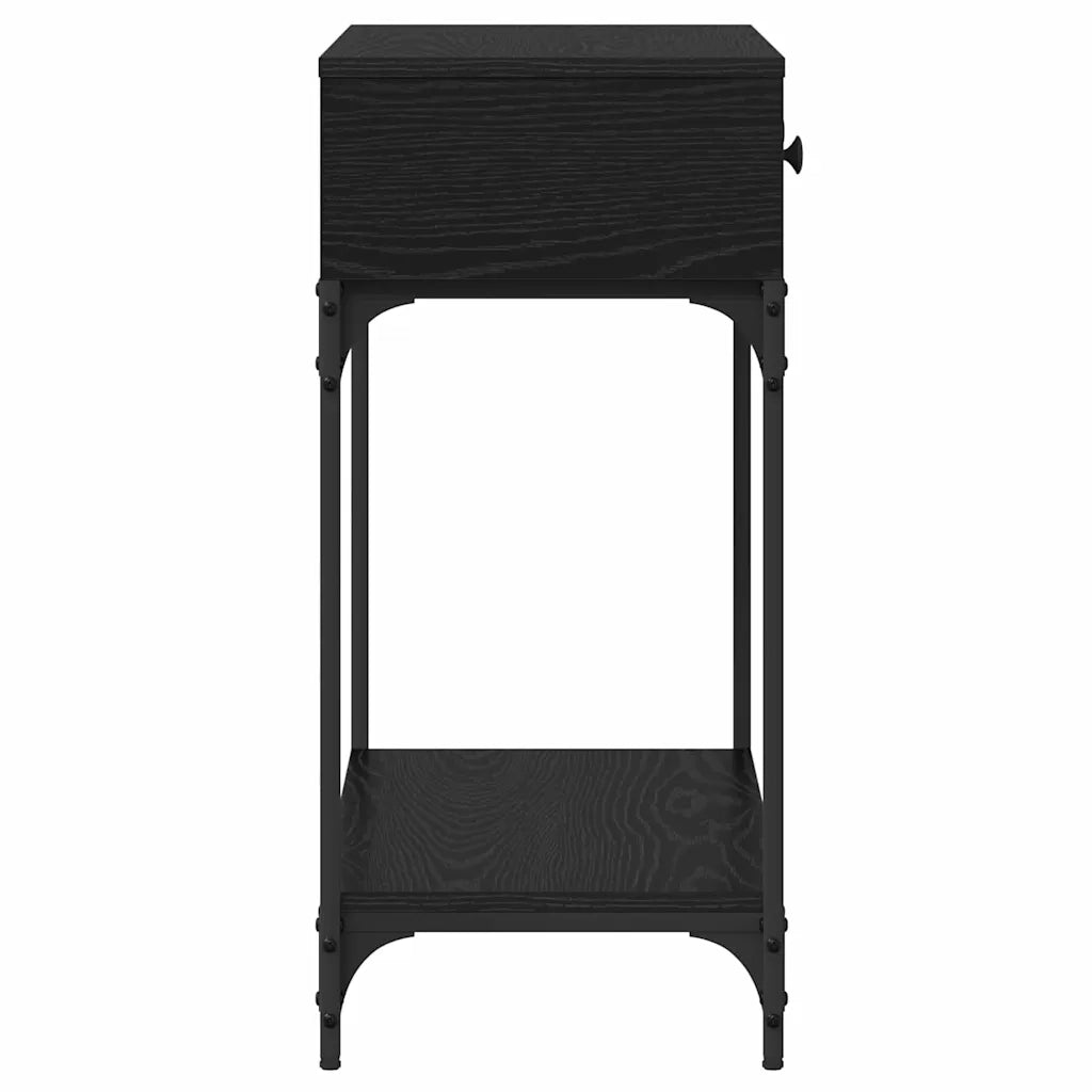Tavolo Consolle | Tavolo d'Ingresso Rovere nero 75 x 34,5 x 75 cm Legno multistrato