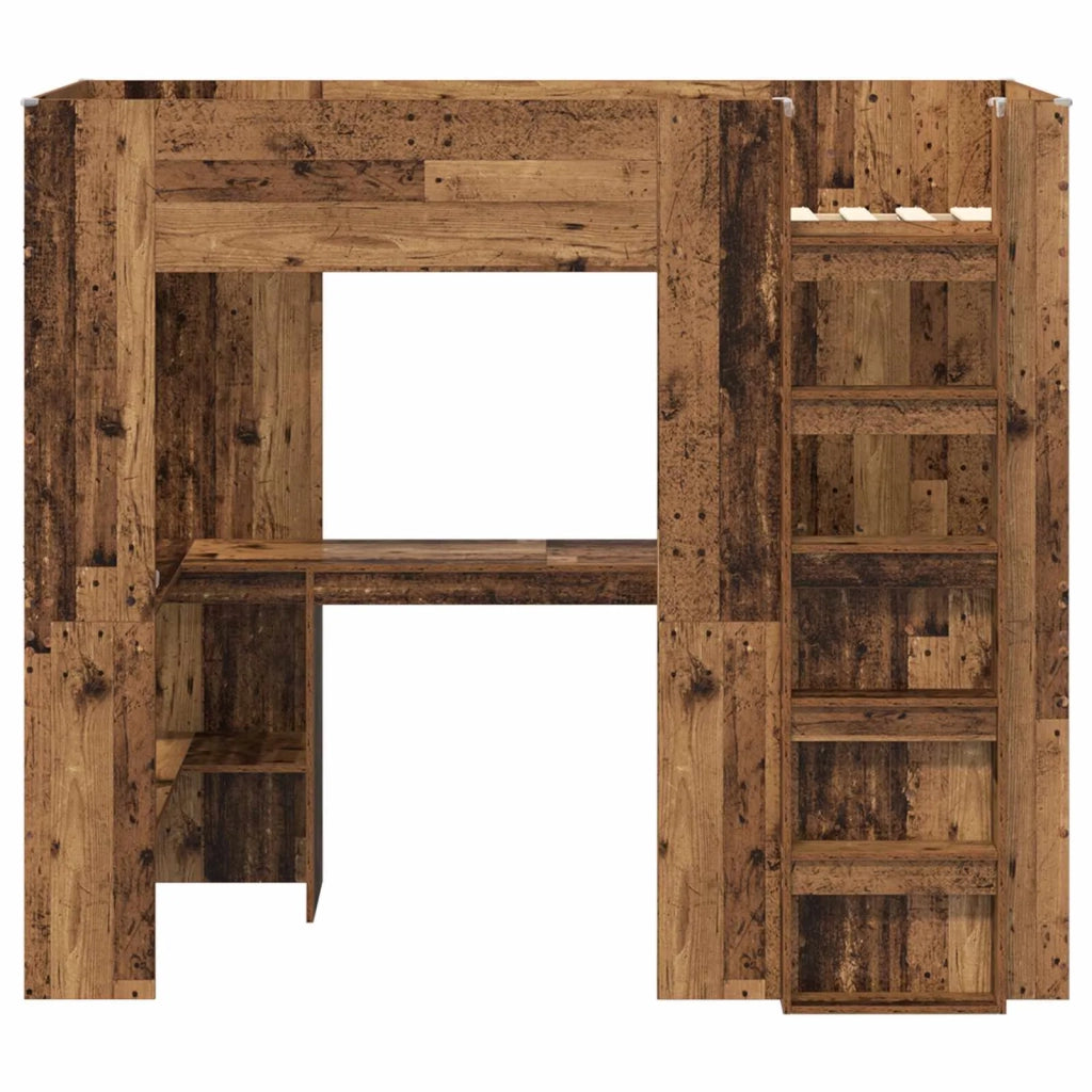 Struttura letto a castello con scrivania Legno vecchio 3410449