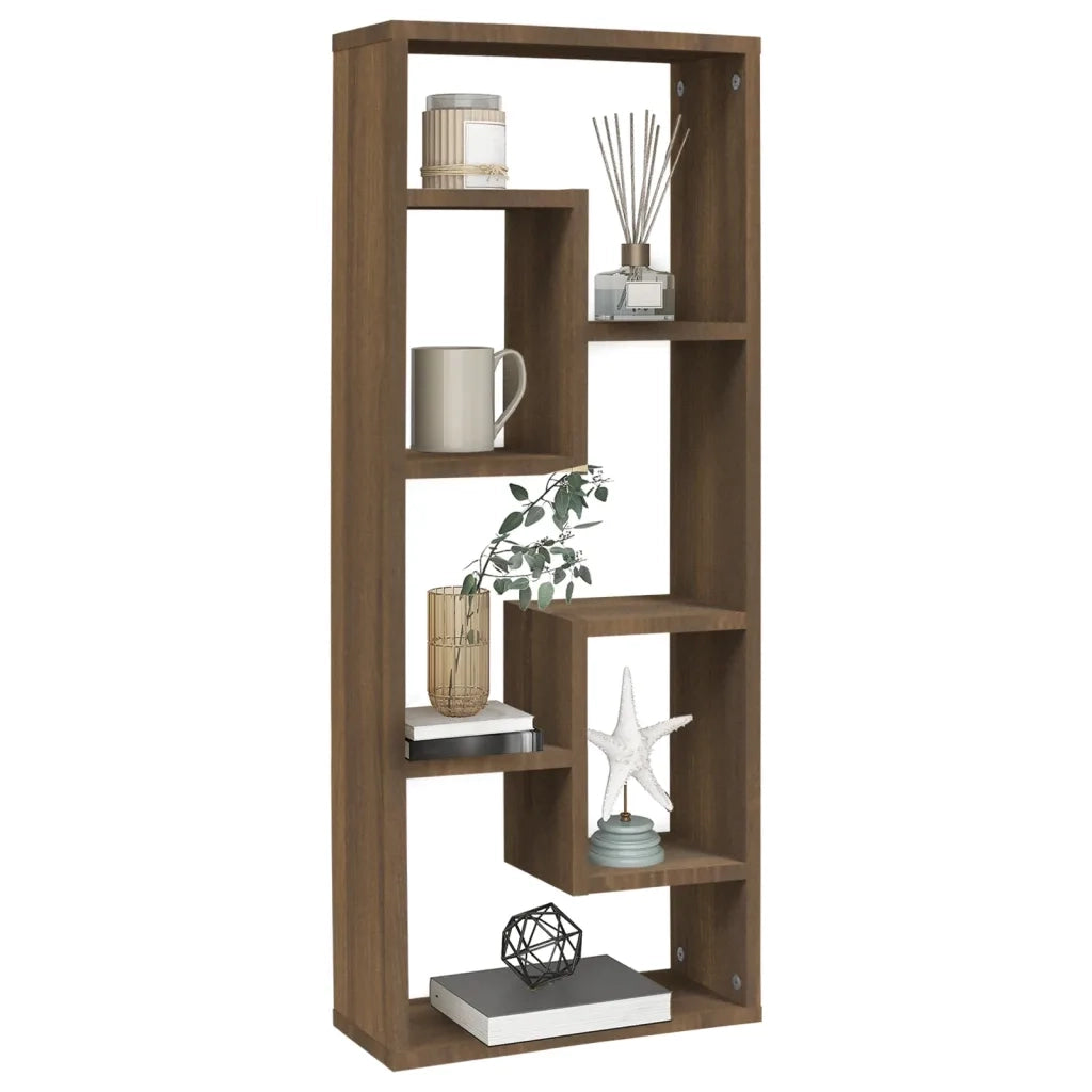 Mensola a Muro | Mensola a parete Rovere Marrone 36x16x90 cm in Legno Multistrato