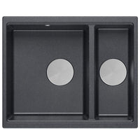 Lavello In Granito Logan 150 Black Metallic Acciaio