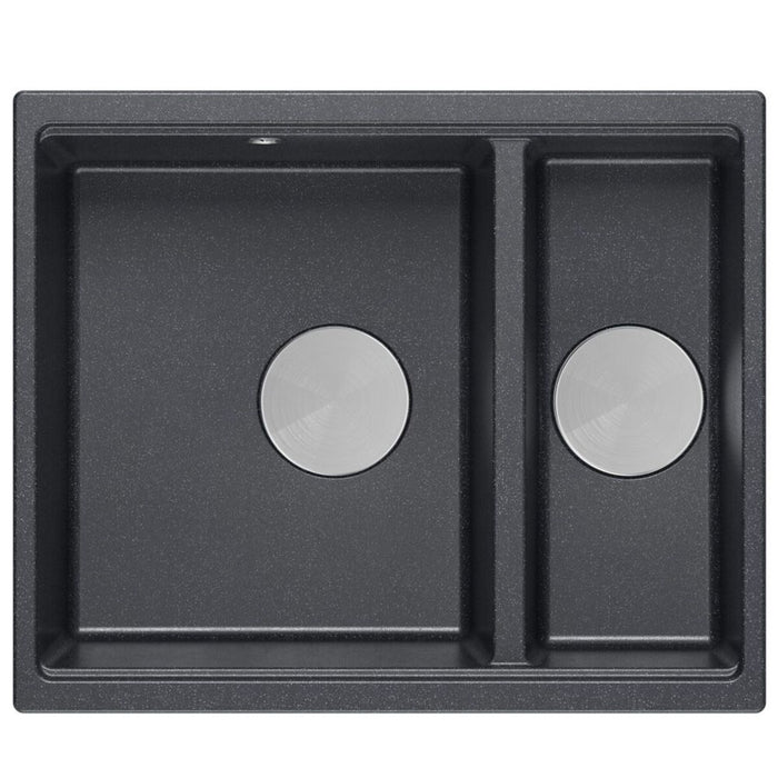 Lavello In Granito Logan 150 Black Metallic Rame