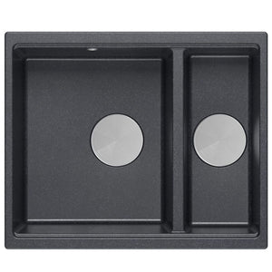 Lavello In Granito Logan 150 Black Metallic Oro