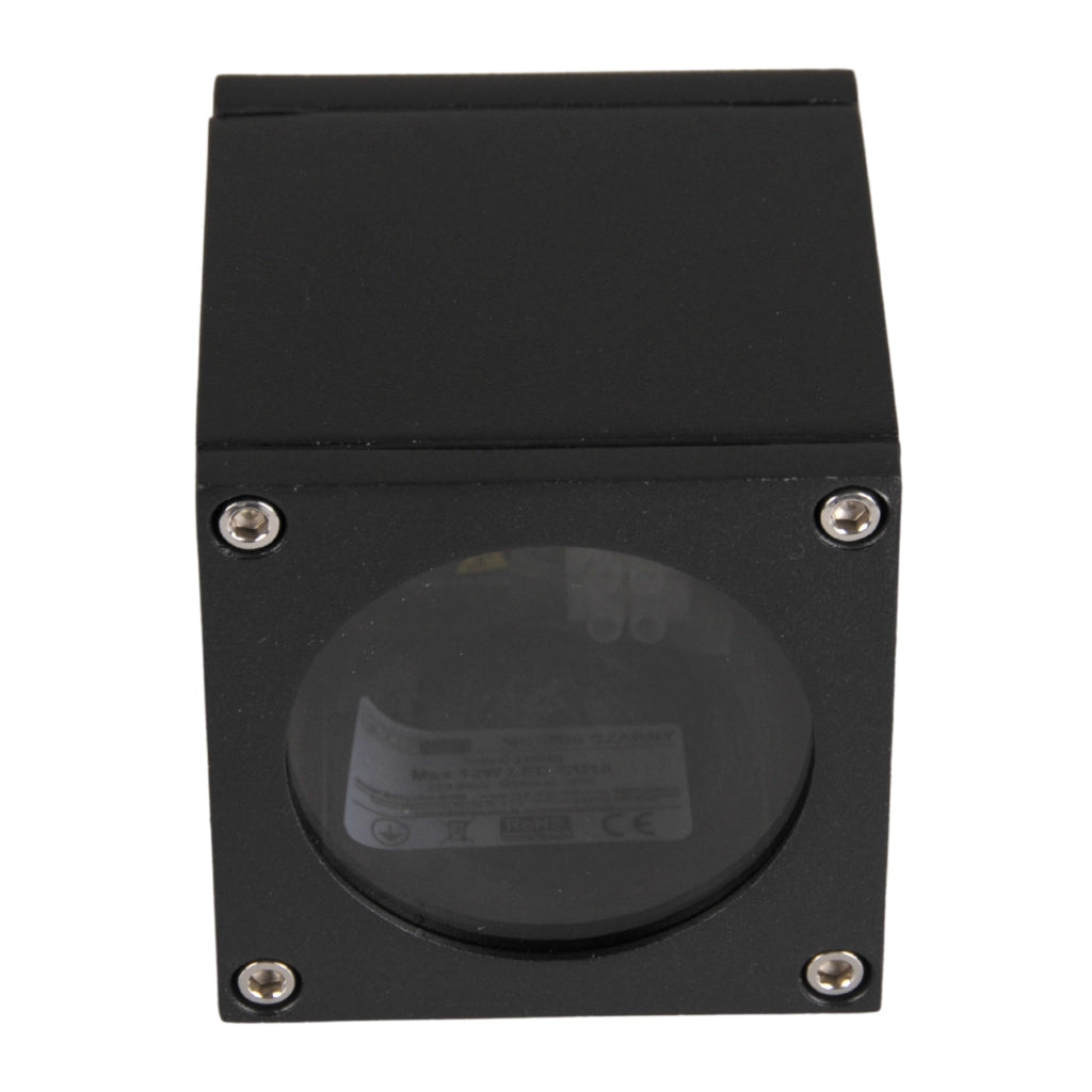 Plafoniera esterna Polux MORIS GU10 nera in alluminio IP54