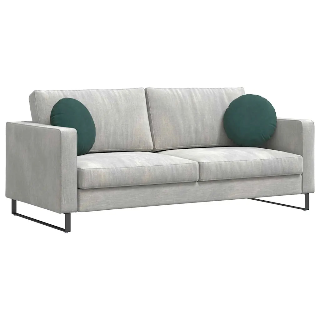 Cuscini per Seduta 2 pcs Verde Scuro Ø 40 x 13 cm Velluto