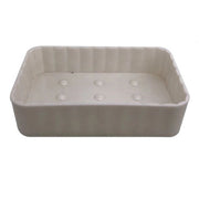 Trade Shop - Porta Sapone Supporto Saponetta Da Bagno Rettangolare Rigato Accessorio Arredo 79188 -