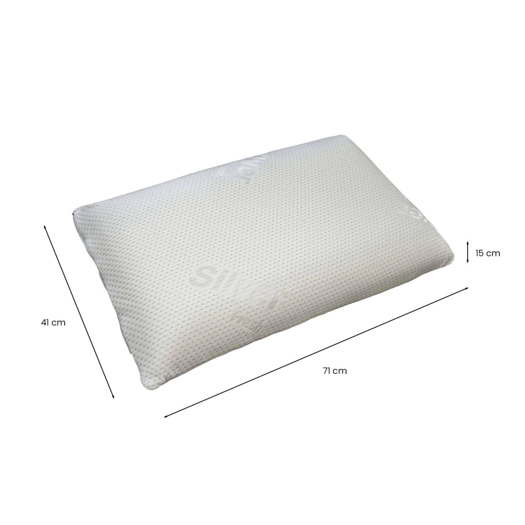 Cuscino Kendall, Guanciale Traspirante Made in Italy, 15h cm Bianco