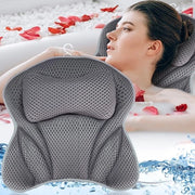 Necchino per vasca da bagno, 4D mesh necchino, vaschino, necchino confortevole per vasche da bagno a casa, spa e vasche da bagno, supporta testa, collo, spalle, schiena, 6 fissaggi