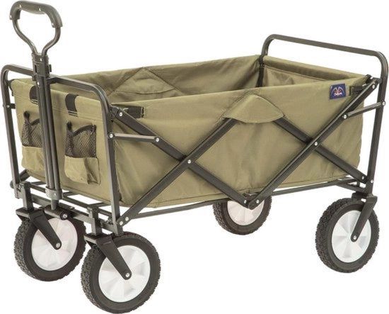Carrello per giardino pieghevole con maniglia