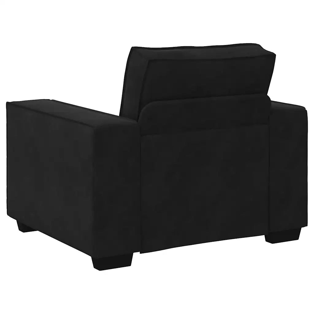Divano Sedia-Poltrona-Sofa Relax Nero 60 cm Velluto 837502