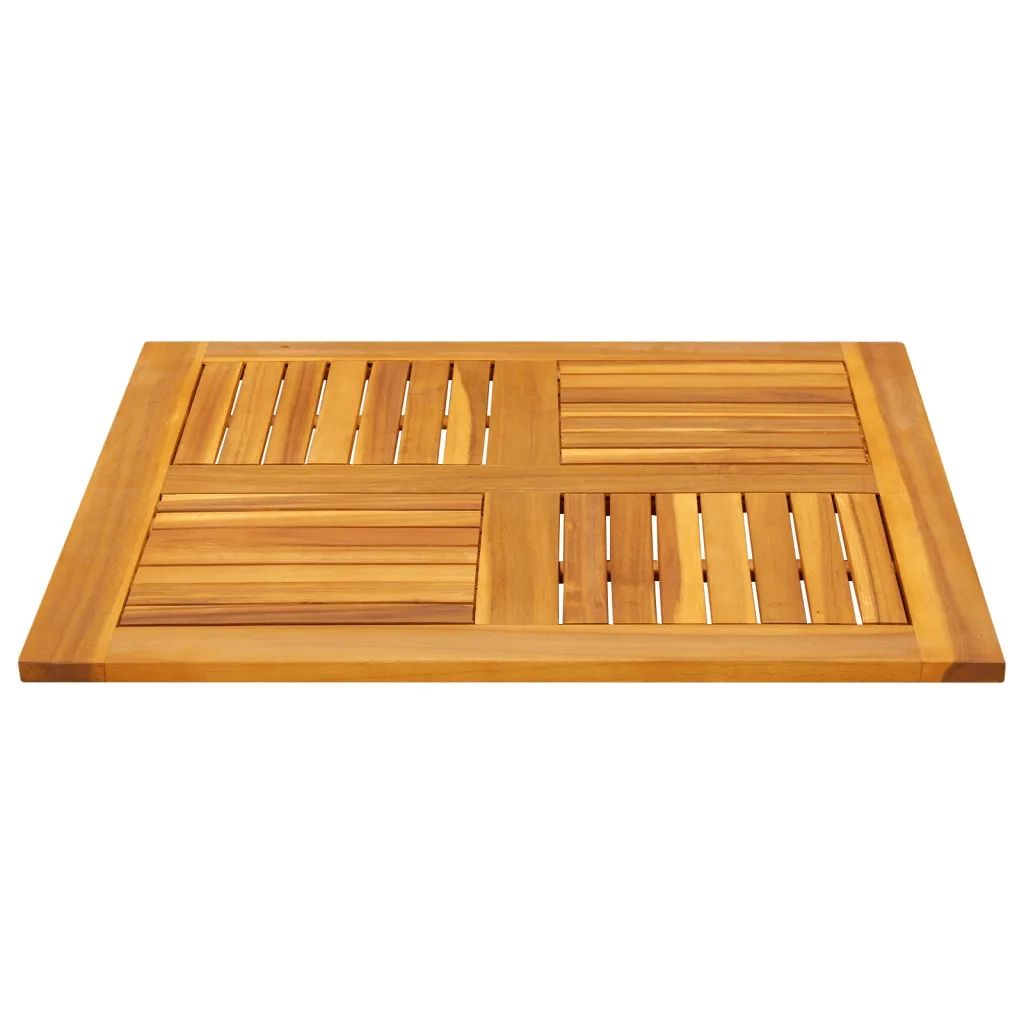 Piano per Tavolo 80x80x2,2 cm Quadrato Legno Massello di Faggio