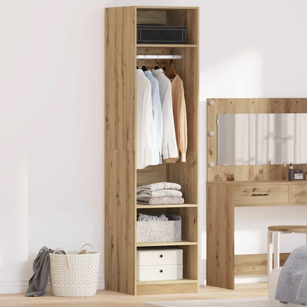 vidaXL Guardaroba con lo scaffale rovere artigianale Legno multistrato