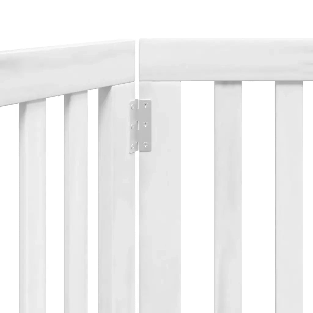 Cancello per Cani Pieghevole 2 Pannelli Bianco 160 cm Pioppo CFW4550059