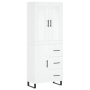 Buffet credenza cassettiera armadio mobile contenitore organizer cucina soggiorno salotto alto 69,5 x 34 x 180 cm legno ingegnerizzato bianco 02_0032592