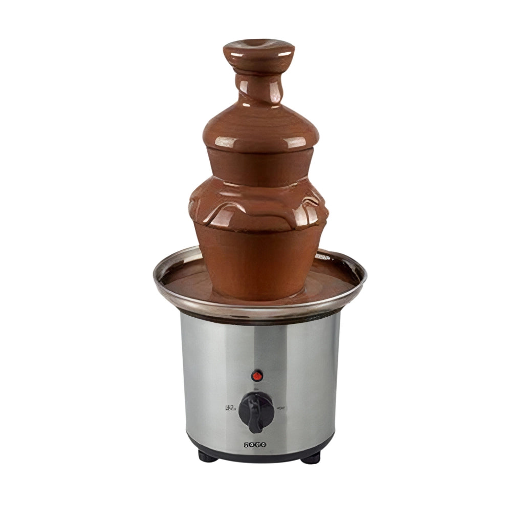 Fontana di cioccolato elettrica 3 livelli, cascata cioccolato 700g, acciaio inox 100W feste party - SOGO