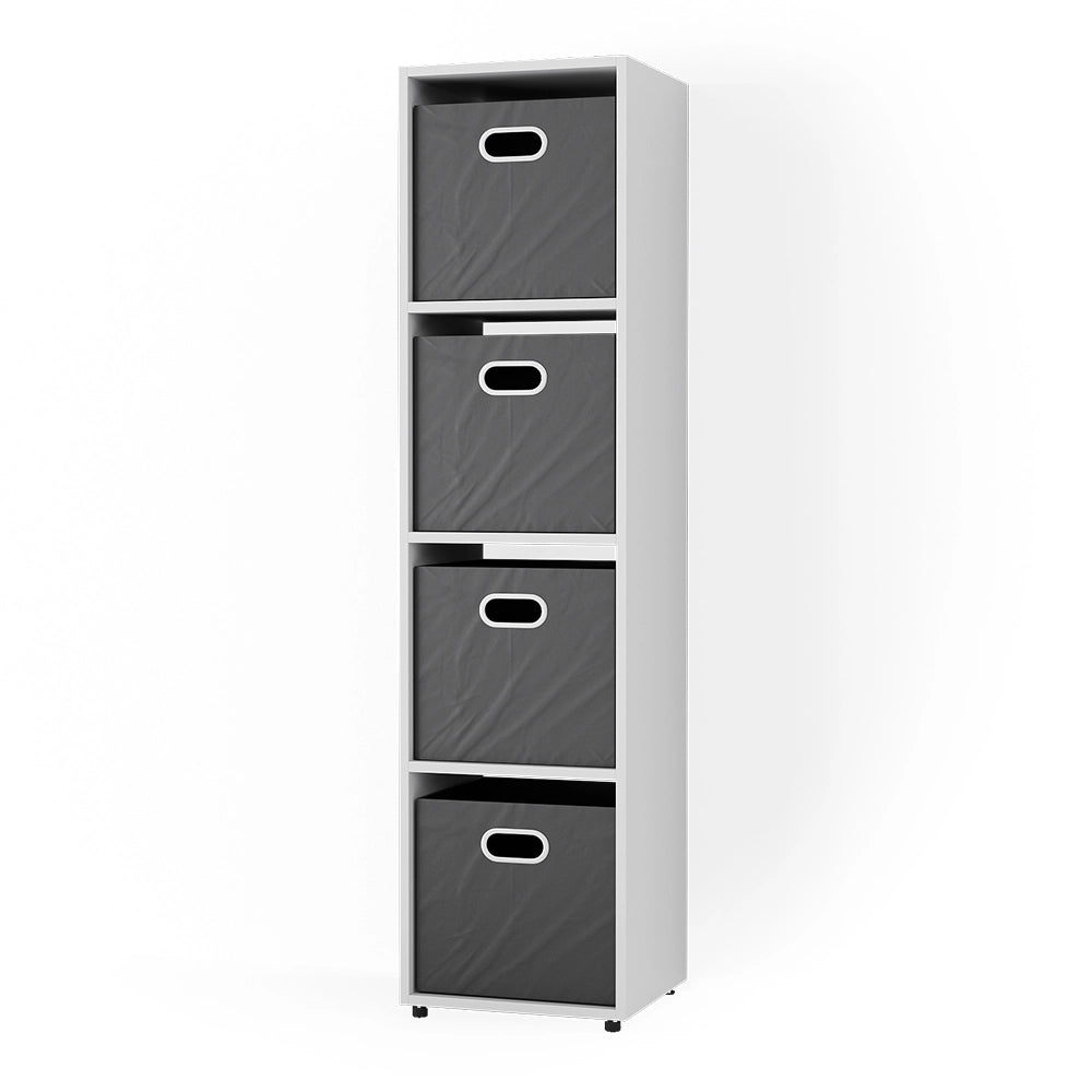 Vicco Divisorio per ambienti Bianco 142.5 x 36.2 cm con 2 scatole pieghevoli