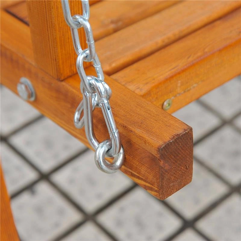 DONDOLO DA GIARDINO 3 POSTI CON BALDACCHINO IN LEGNO 200 X 130 X 185 CM