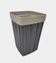 Portaspazzolino Bicchiere Doga Accessorio Bagno Grigio 7,5 x 7,5 x 12 cm
