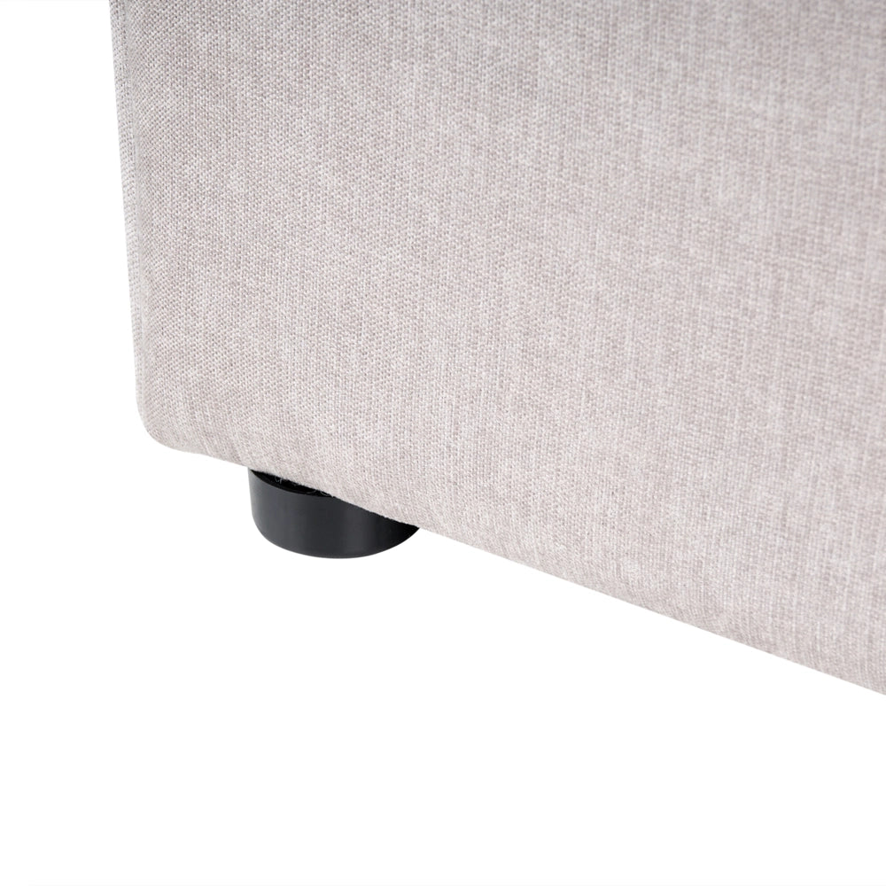 Letto matrimoniale EU tortora Tessuto di ciniglia 140 x 200 cm Struttura imbottita con contenitore