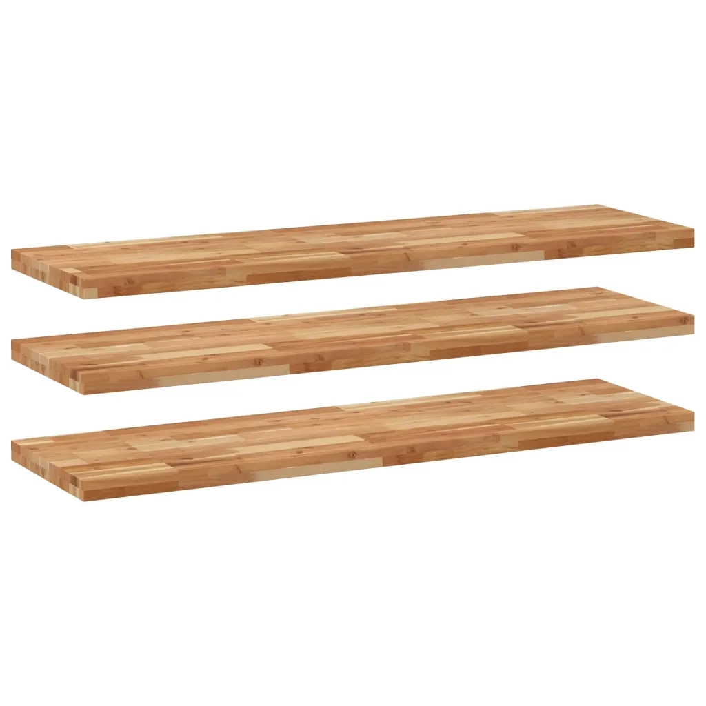 Mensole da Parete 3 pz 160x40x4 cm Legno Acacia Rifinito a Olio 3279653