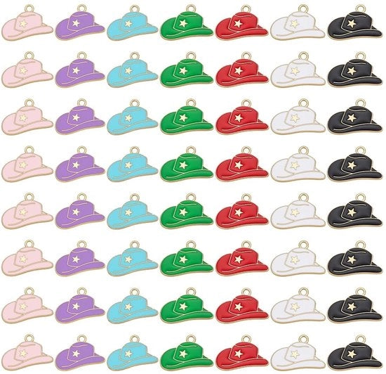 56 pezzi di cowboy cappello per chiamata per gioielli e decorazioni