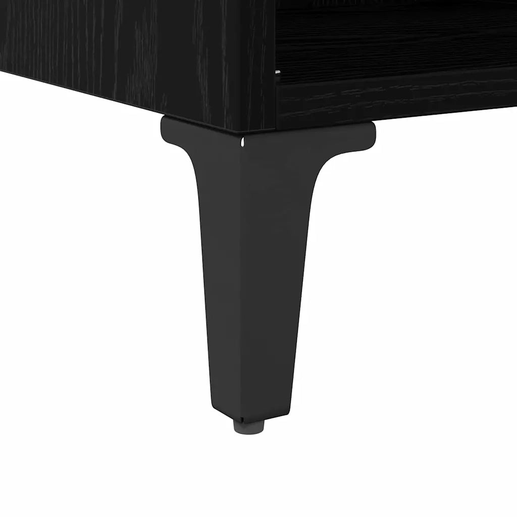 Set mobile TV Montaggio a parete Nero Legno ingegnerizzato 875112