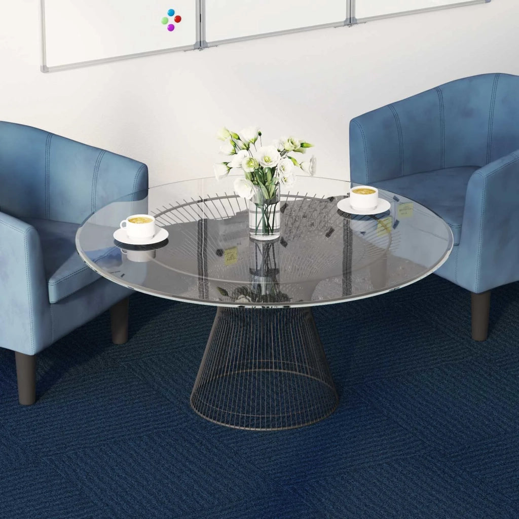 Piastrella per Tappeto Blu 50 x 50 cm 4 pz PP e Bitume CFW5212039