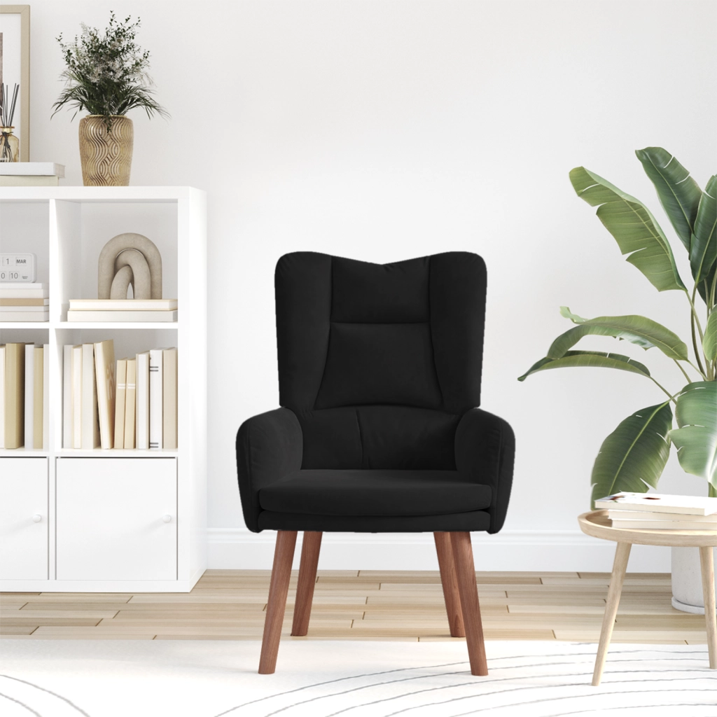 Sedia Rilassante  in Velluto Nero