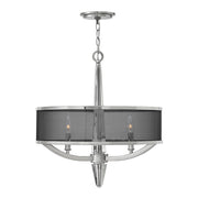 Lampada sospensione nichel lucido Ascher 3xE14 Quintiesse