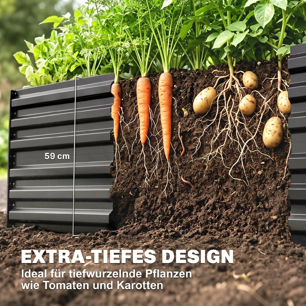 Fioriera rialzata giardino ¨C Xylo ¨C acciaio grigio antracite