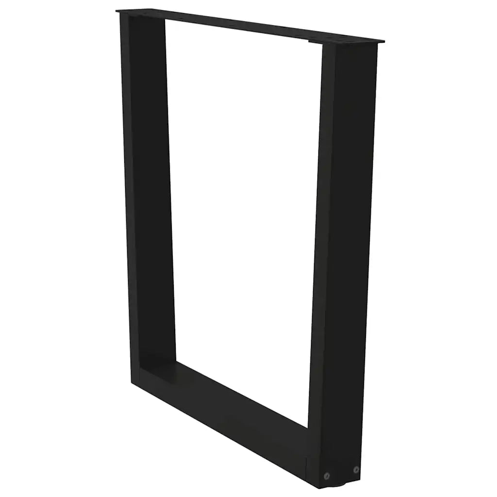 Gambe per tavolo da pranzo a forma di V 3 pz nere 90x(72-73,3) cm in acciaio 4012668