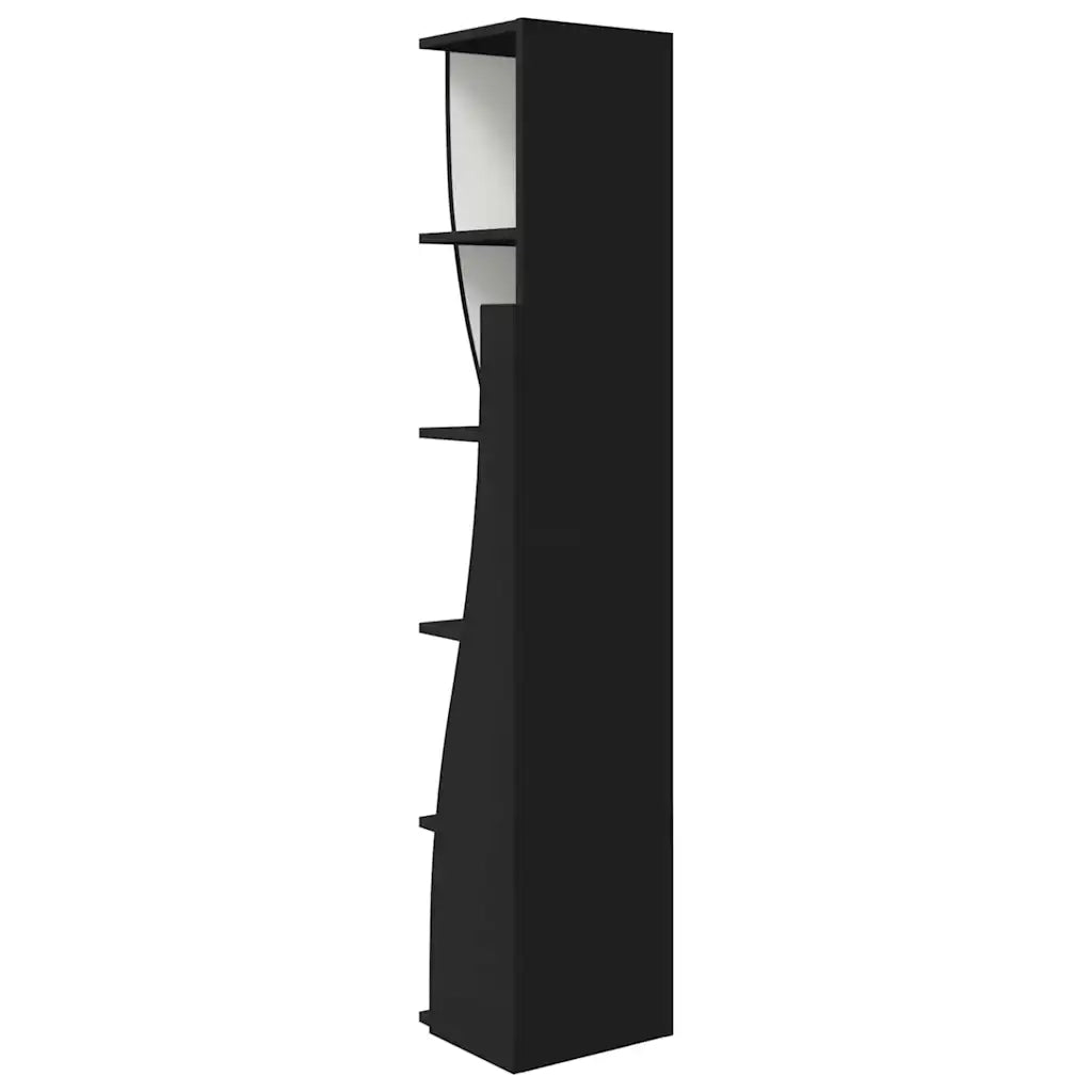 Mobile angolare Nero 27,5x27x140cm Legno multistrato 889866