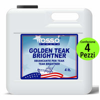 Multipack 4 pz iosso golden teak brightner sbiancante per legno litri 4