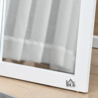 Specchio da Terra e Muro Rettangolare, Specchio da Pavimento per Intero Armadio, 37L x 37l x 154H cm, Bianco
