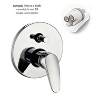 Miscelatore doccia parete europa incasso con deviatore ottone colore cromato *** confezione 1