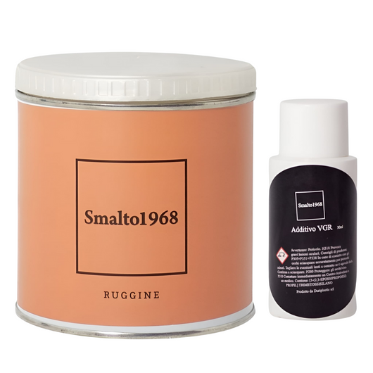 Smalto1968 base acqua vgr piastrelle ceramiche supporti difficili l 0.5 *** colore- ruggine, confezione 1