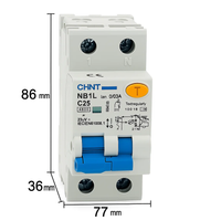 Chint serie nb1l1 interruttore magnetotermico differenziale 1p+n alta protezione *** ampere 25 ampere, confezione 1