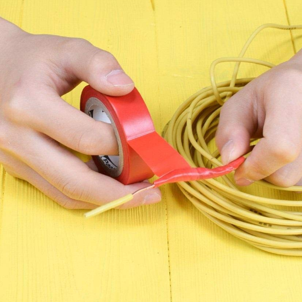 Nastro isolante in pvc autoestinguente raytech per impianti elettrici e cablaggi *** colore rosso, dimensioni 15 mm x...