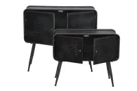 Mobiletto Iron School Coppia Cm  88X38X78 - Cm 70.5X30X58.5