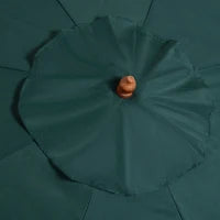 Ombrellone da giardino in legno di pioppo, copertura di poliestere Verde, Stabile, Anti-UV, Ø270 x 250cm