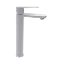 Miscelatore rubinetto oceania per lavabo con bocca alta in ottone bianco opaco *** confezione 1