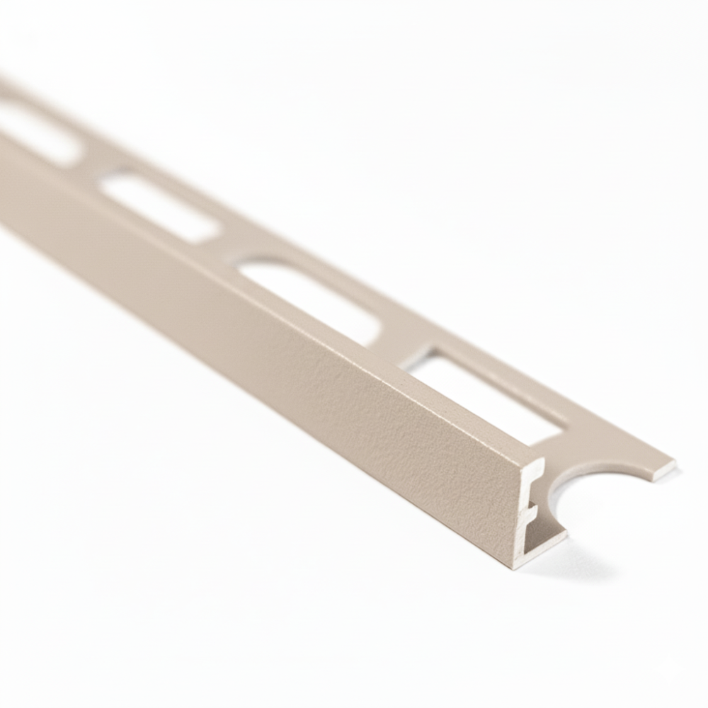 Profilo in alluminio verniciato a l per finitura parete proangle *** colore- sabbia - 133, confezione 1
