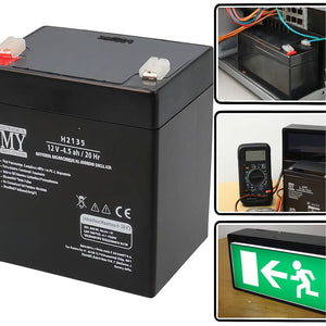 Batteria piombo 12v 4.5ah matsuyama hz155 sigillata compatta