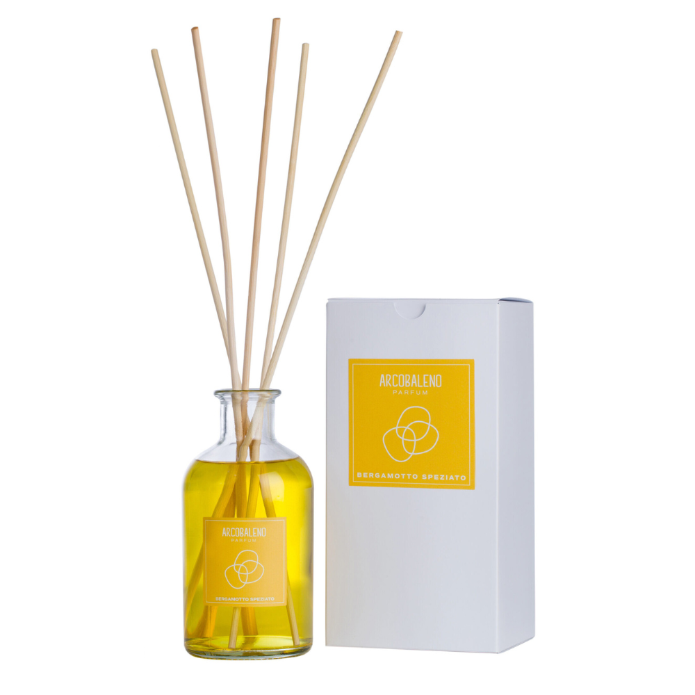 Diffusore ambiente bastoncini fragranza intensa aroma casa profumo regalo 500 ml *** fragranza bergamotto speziato, c...