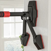 Barra per trazioni regolabile da 79 a 98 cm, barra da porta con livello integrato, struttura triangolare, fino a 225 kg, nero