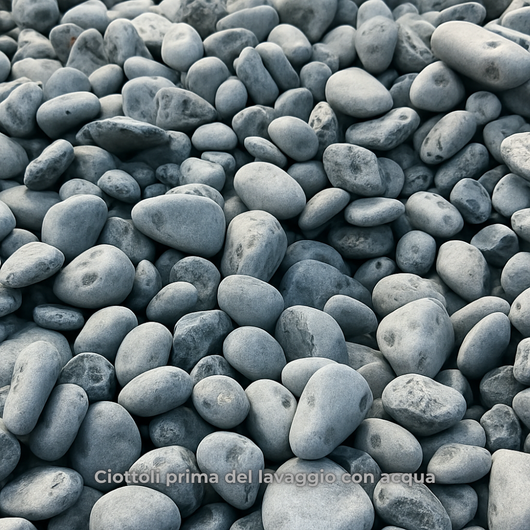 Ciottoli nero ebano pietre naturali decorativi giardini aiuole vasi *** misura 40/60, formato 5 kg, confezione 1